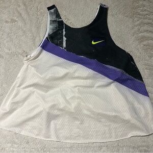 Nike Women's Black and Purple Tank Top